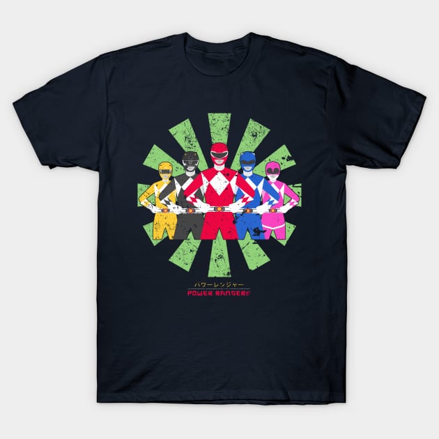 Power Rangers Retro Japanese T-Shirt by Nova5